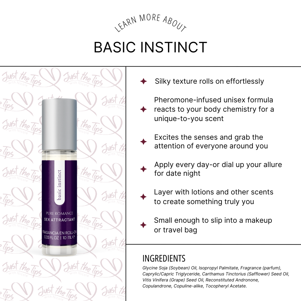 Basic Instinct, Perfume & Pheromones by Euforia – shown in product photo, available at Just The Tips with Nicole