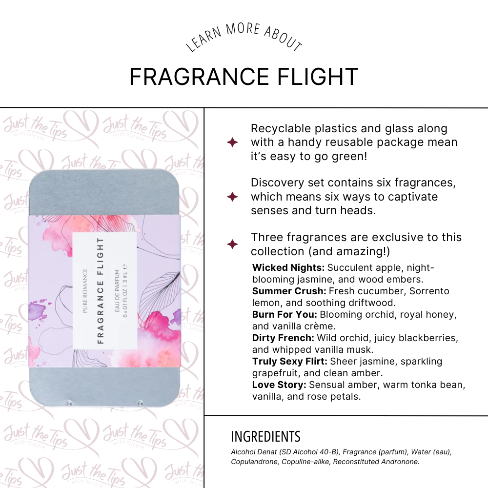 Fragrance flight learn more about the product