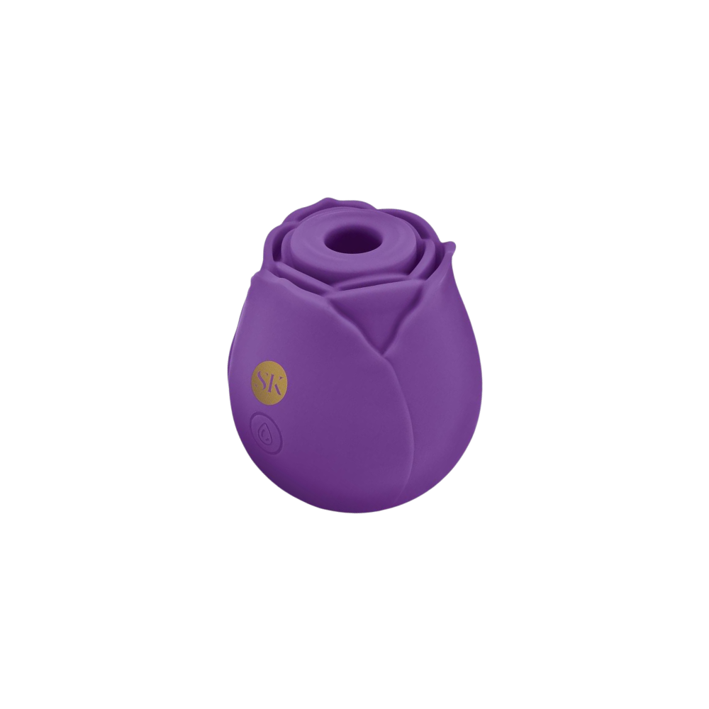 A purple Rosegasm Air Rose Clitoral Toy.