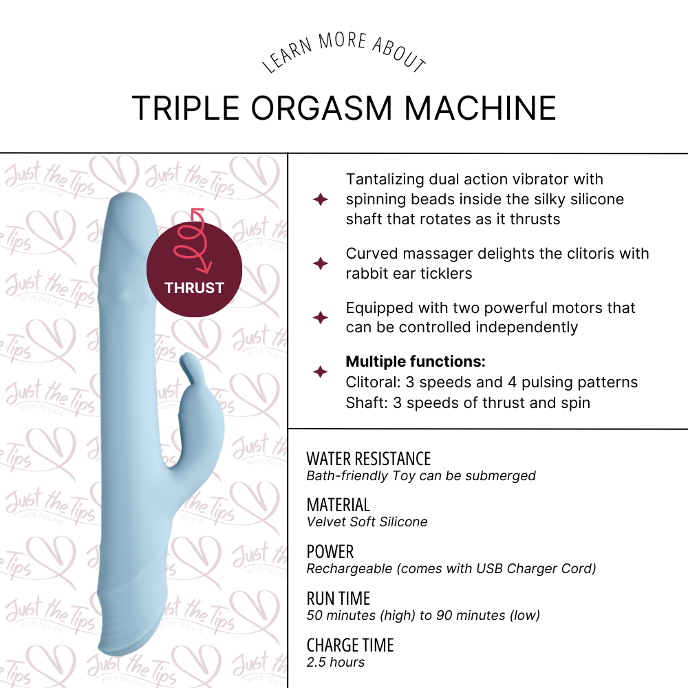 Triple Orgasm Machine, Bedroom Toy by Euforia - shown in product photo, available at Just The Tips with Nicole