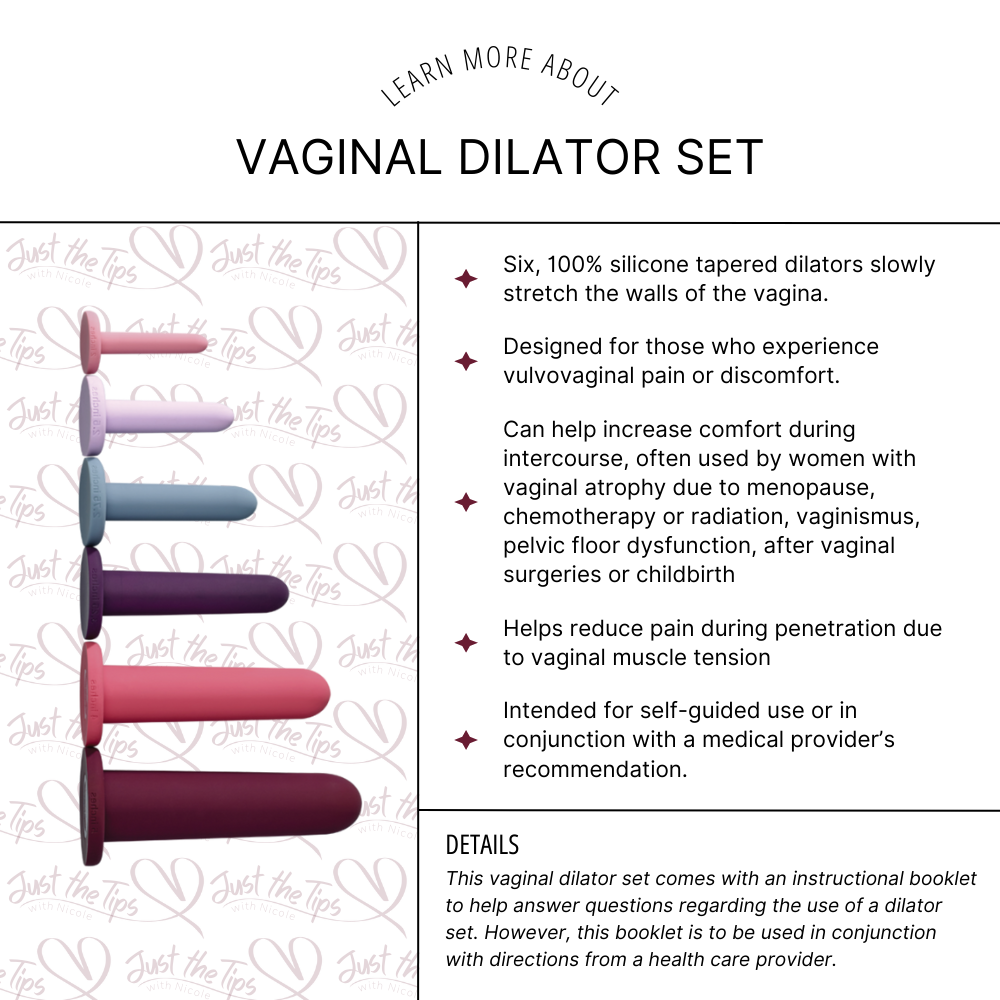Vaginal Dilator Set, Vaginal Care by Euforia – shown in product photo, available at Just The Tips with Nicole