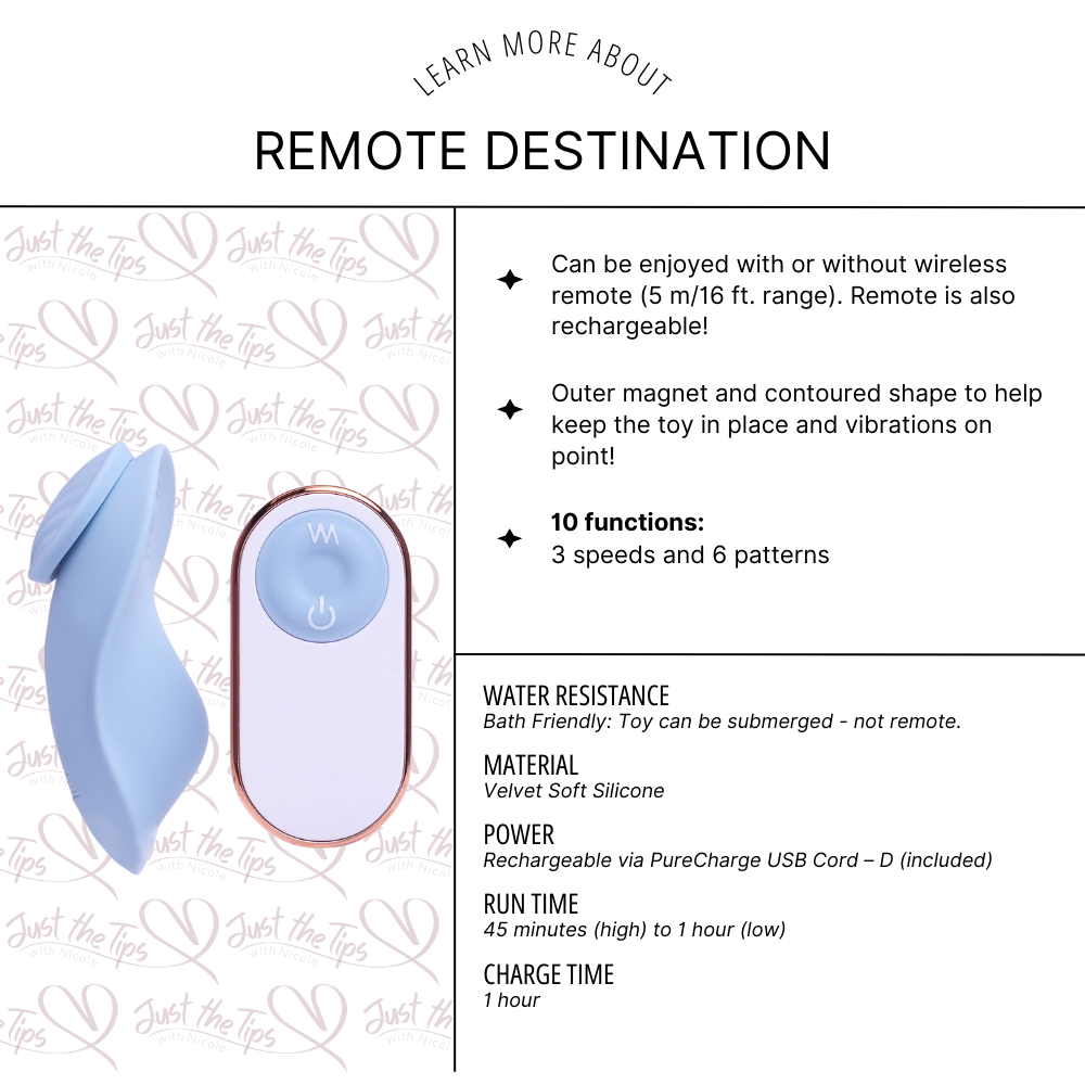 Remote Destination, Bedroom Toy by Euforia - shown in product photo, available at Just The Tips with Nicole