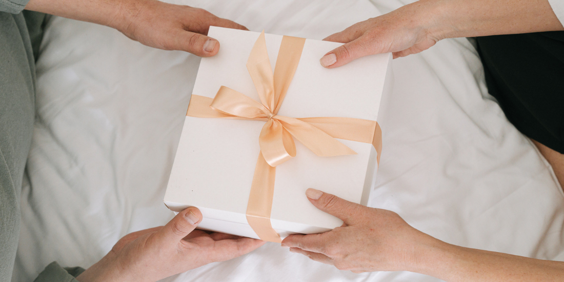 Couple Exchanging Gift