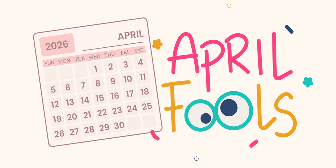 April Fools text with calendar