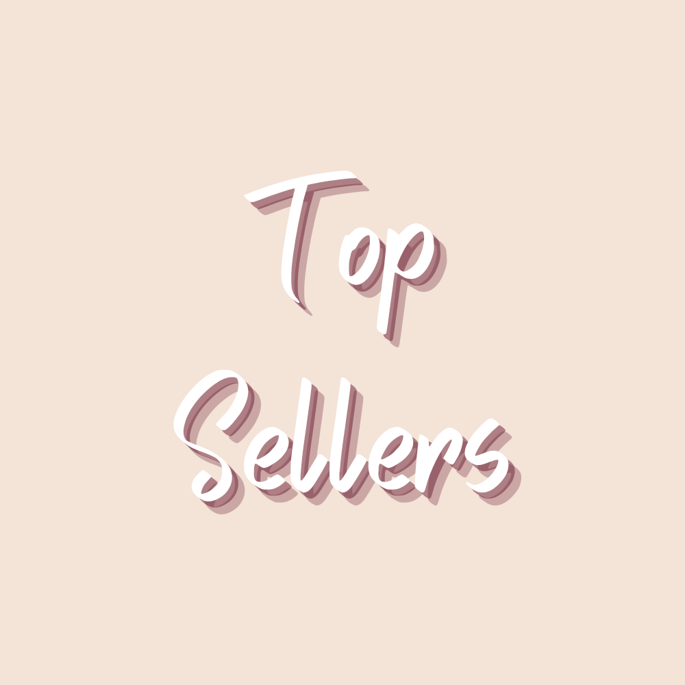 Hand holding best-selling product in store aisle with Top Sellers text overlay