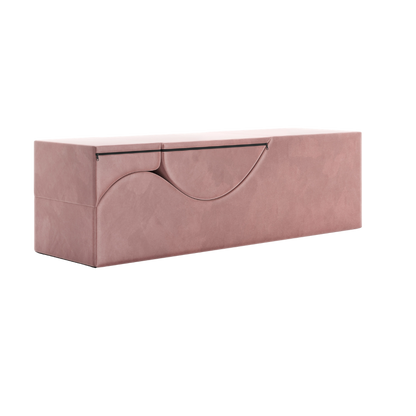 Rose aria chaise folded up into a bench