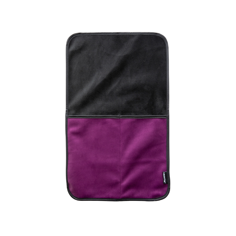 An Aubergine bed caddy by Fascinator.