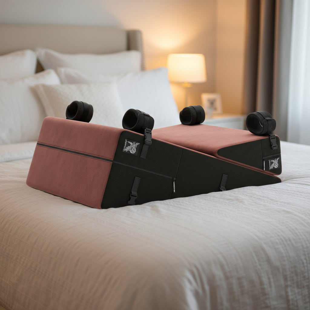 Raspberry Wedge and Ramp on a bed by liberator