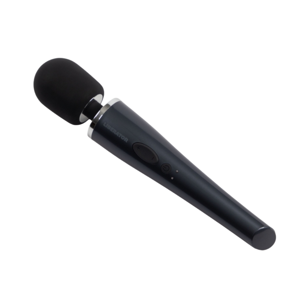 Black Liberator Massage Wand on clear backgroung