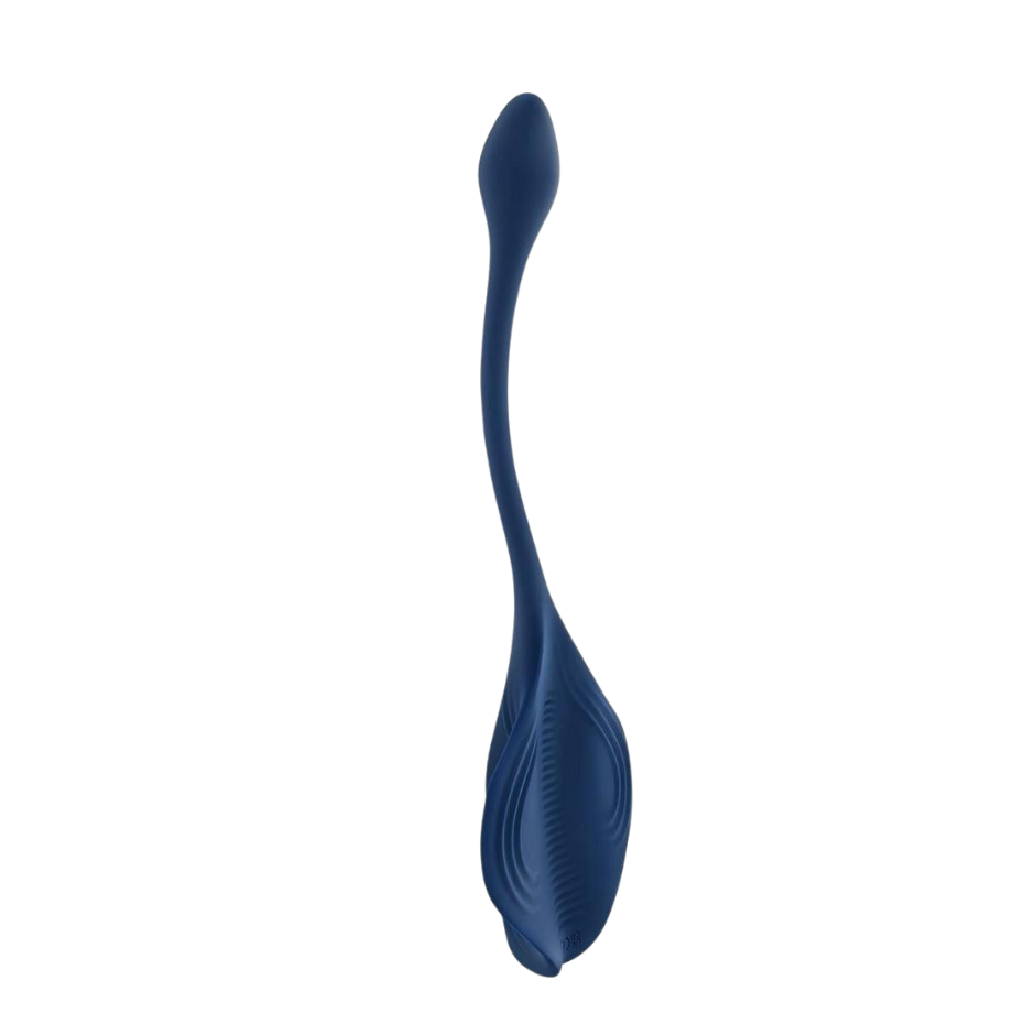 Blue grinder pad with vaginal insert extended
