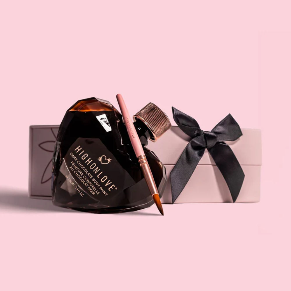 Dark Chocolate Body Paint, Intimacy Products by High On Love - shown in product photo, available at Just The Tips with Nicole