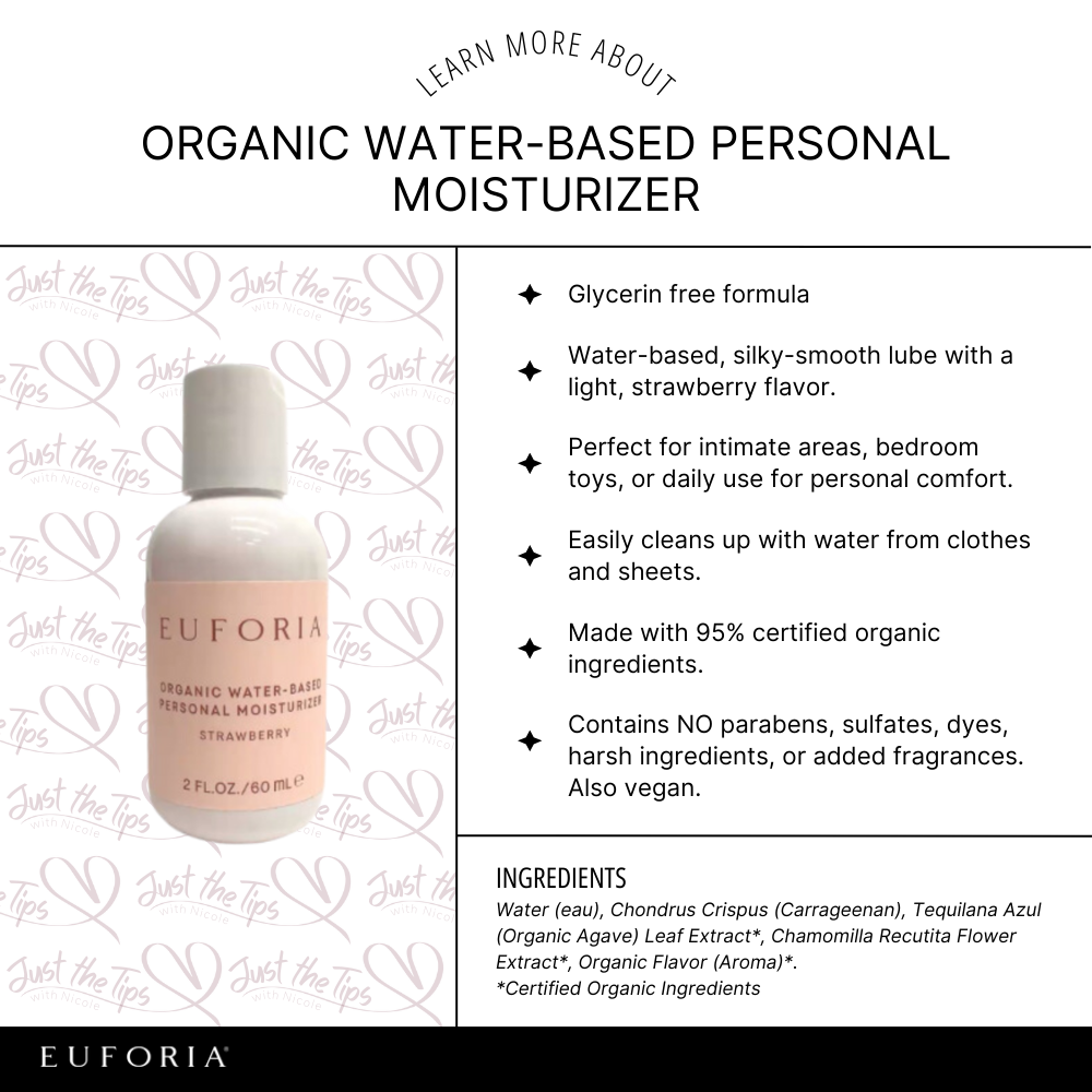 Organic Water-Based Personal Moisturizer - Strawberry