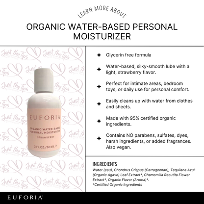 Organic Water-Based Personal Moisturizer - Strawberry