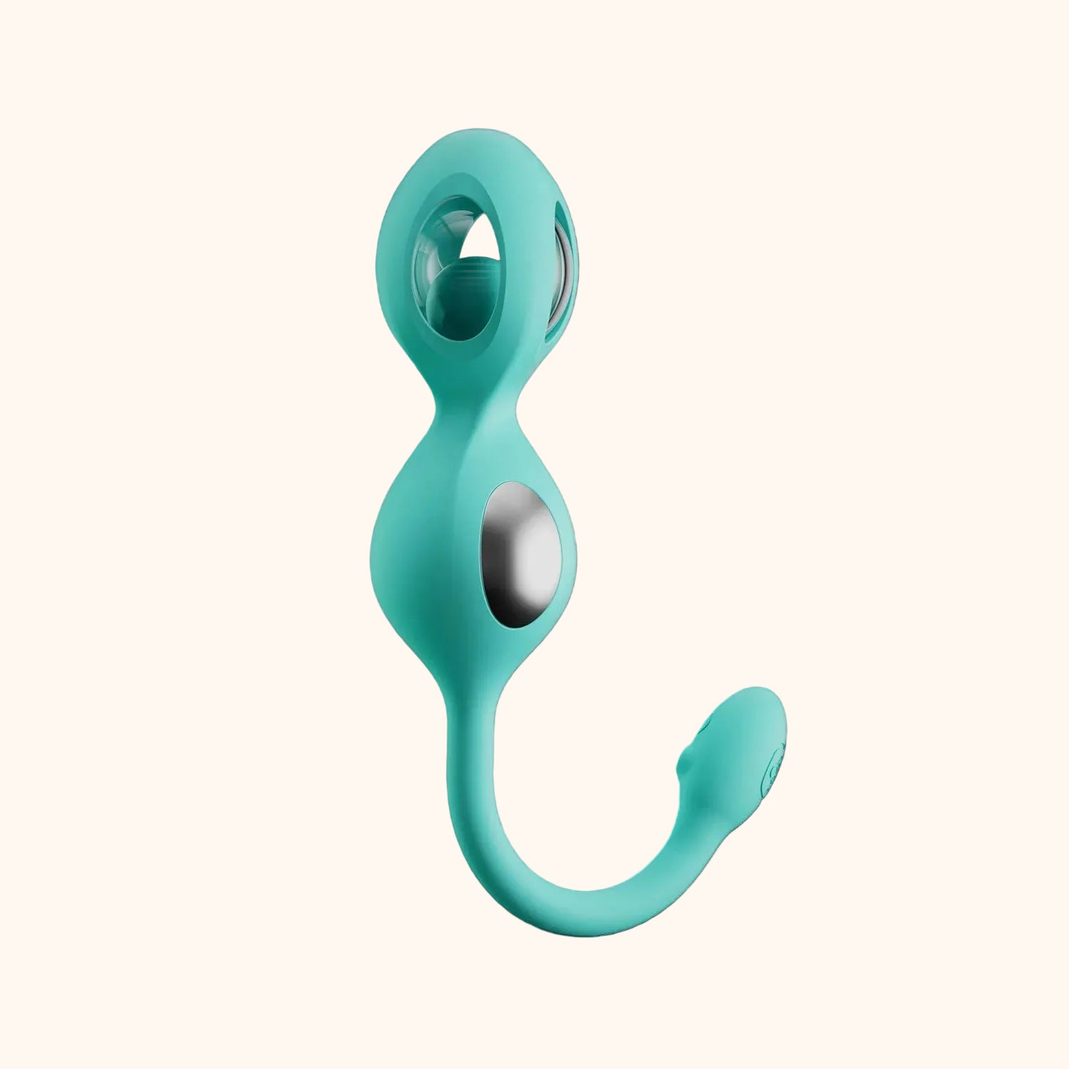 A green Elektra-App-controlled E-Stim Kegel Training set against a white background.