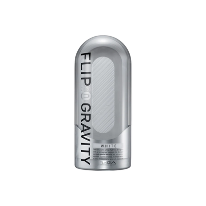 Silver packaging of Flip Gravity White on a white background