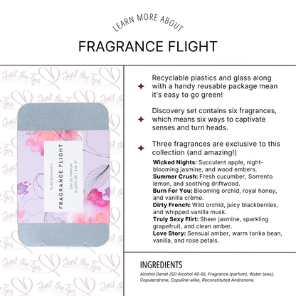 Fragrance flight learn more about the product 