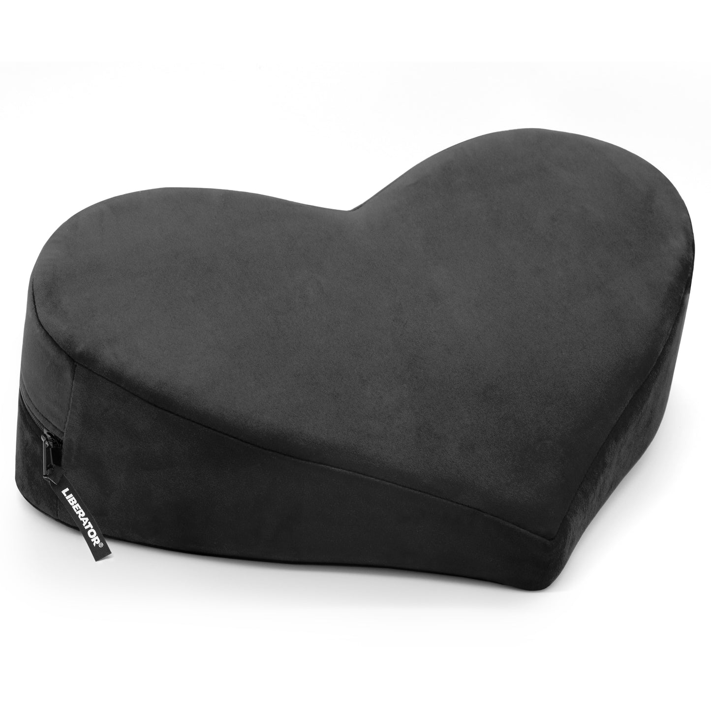 A black Heart Wedge, Bedroom Furniture by Liberator against a white background.