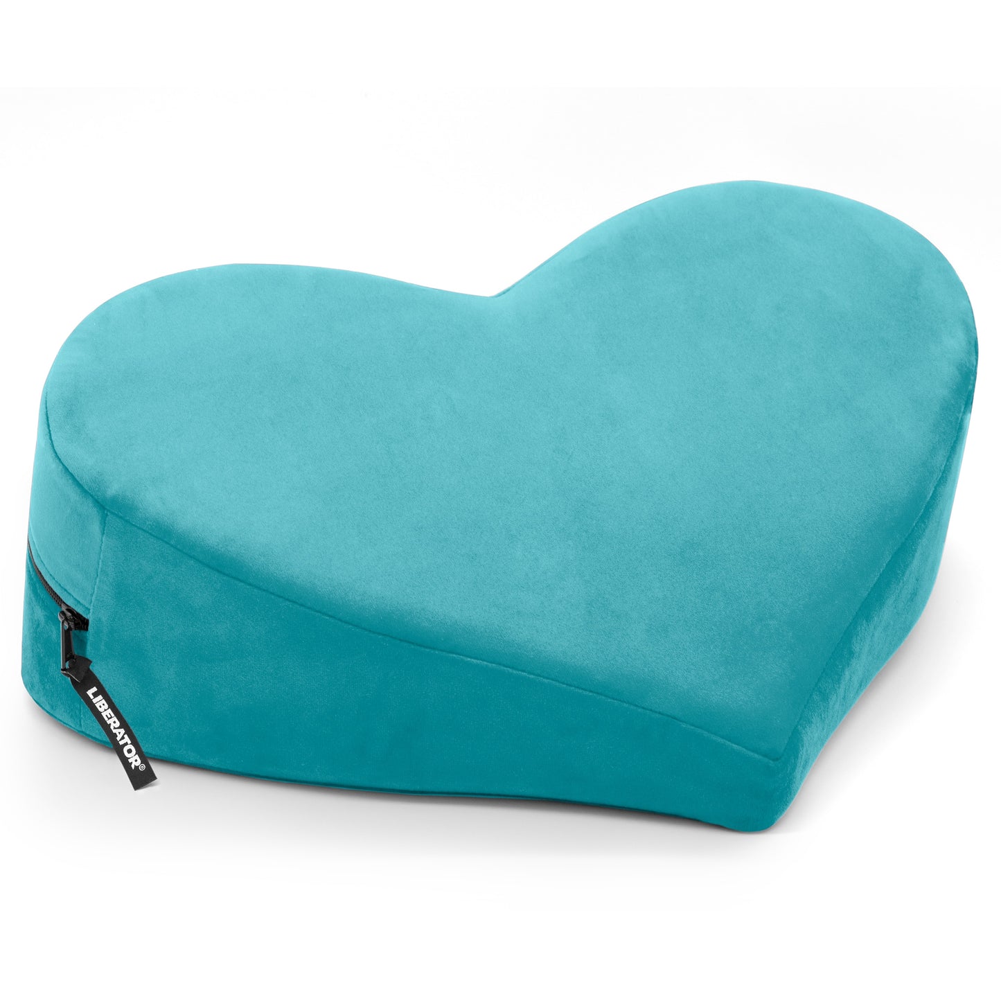 A blue Heart Wedge, Bedroom Furniture by Liberator against a white background.