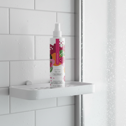 Lustra Hyrdating Body Oil Sweet Temptation by Pure Romance in the shower 
