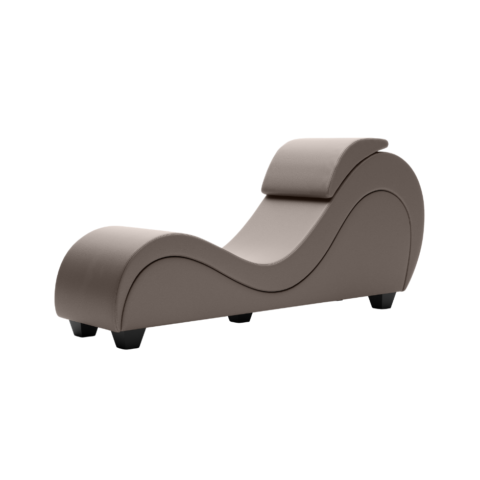 An ash colored Lyric Lounger by Liberator.
