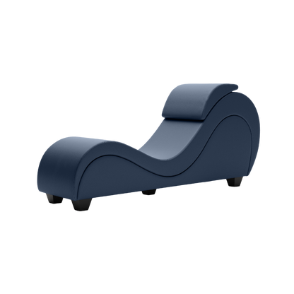 A Dark Blue colored Lyric Lounger by Liberator.