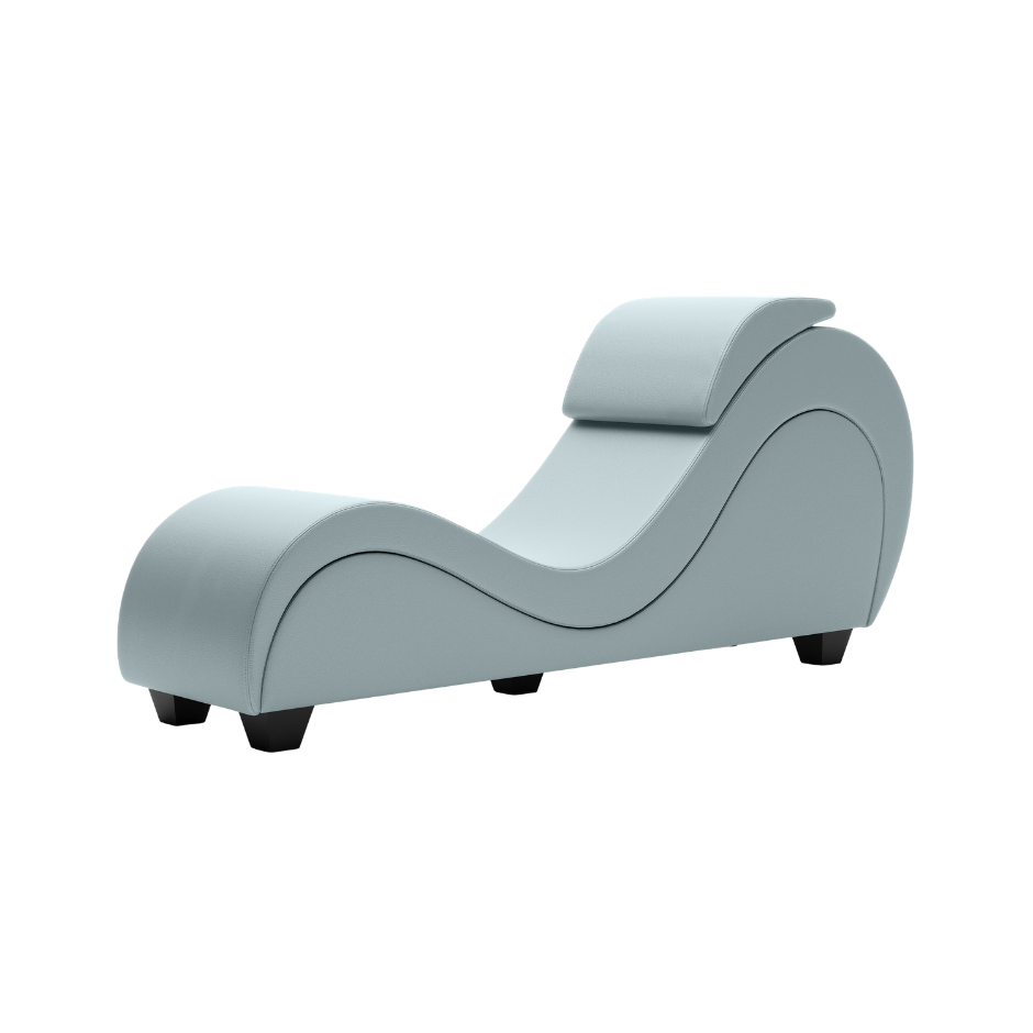 A Sterling Blue colored Lyric Lounger by Liberator.