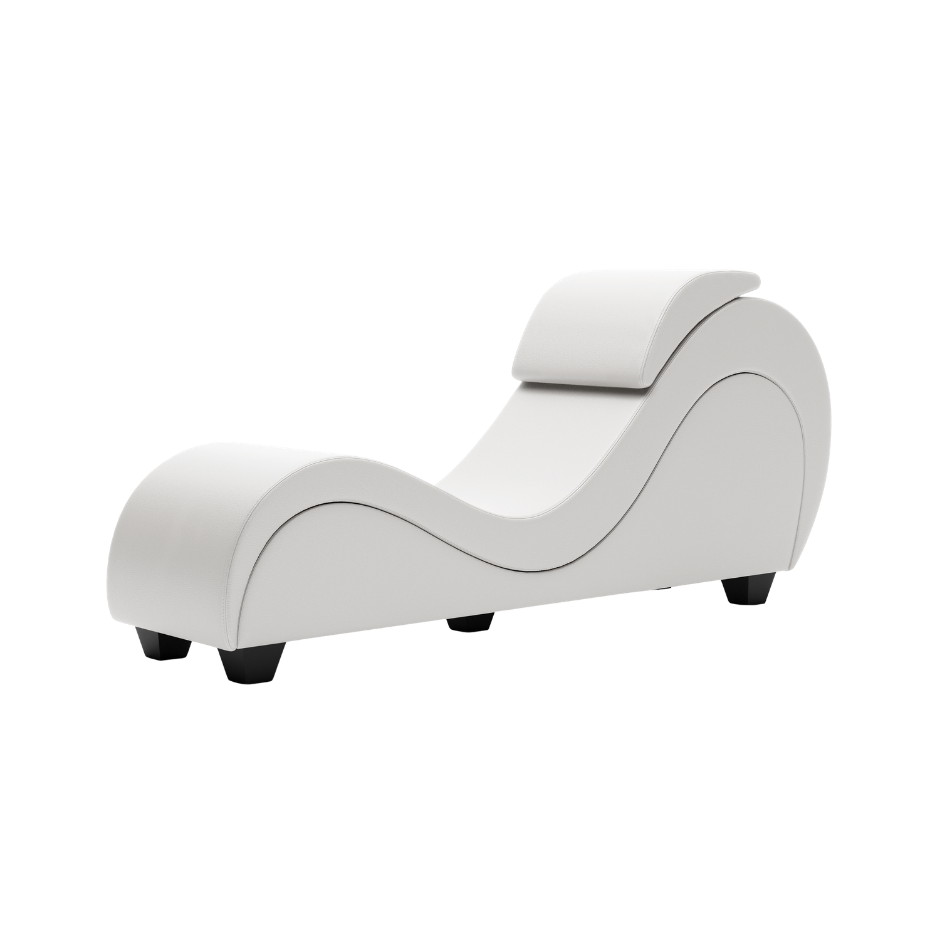 A white colored Lyric Lounger by Liberator.