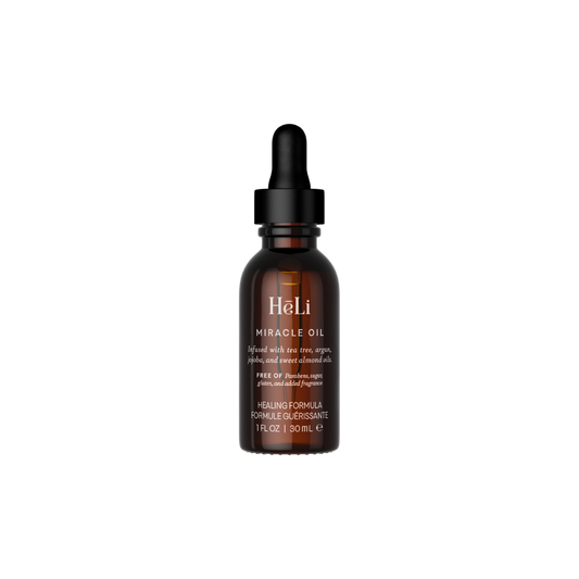 A brown bottle of Miracle Oil by Euforia.