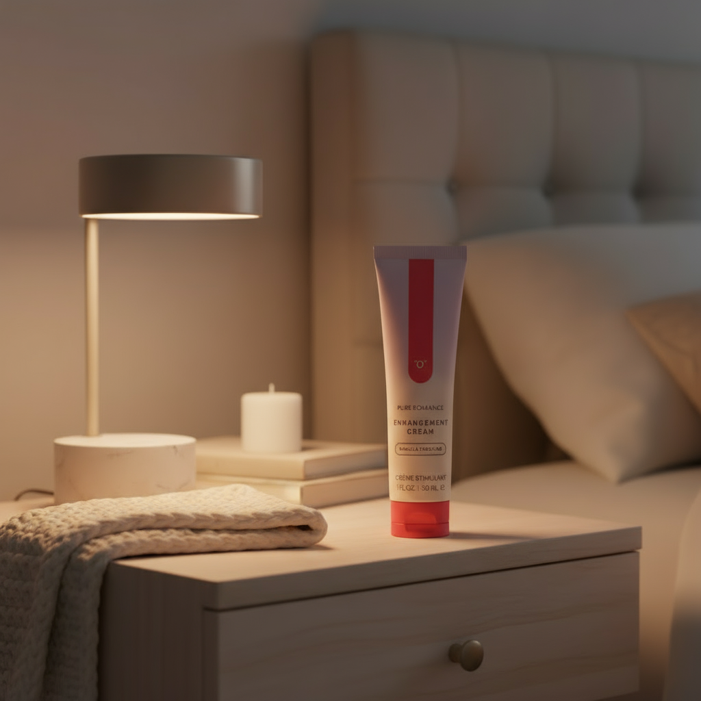 O Enahcment on a bedside table