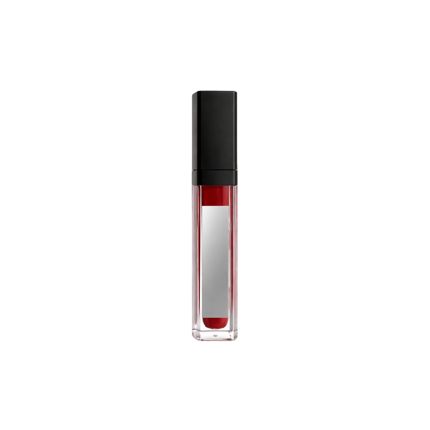 A black and silver tube of pheromone plumping Crimson Kiss lip gloss by Eye of Love.