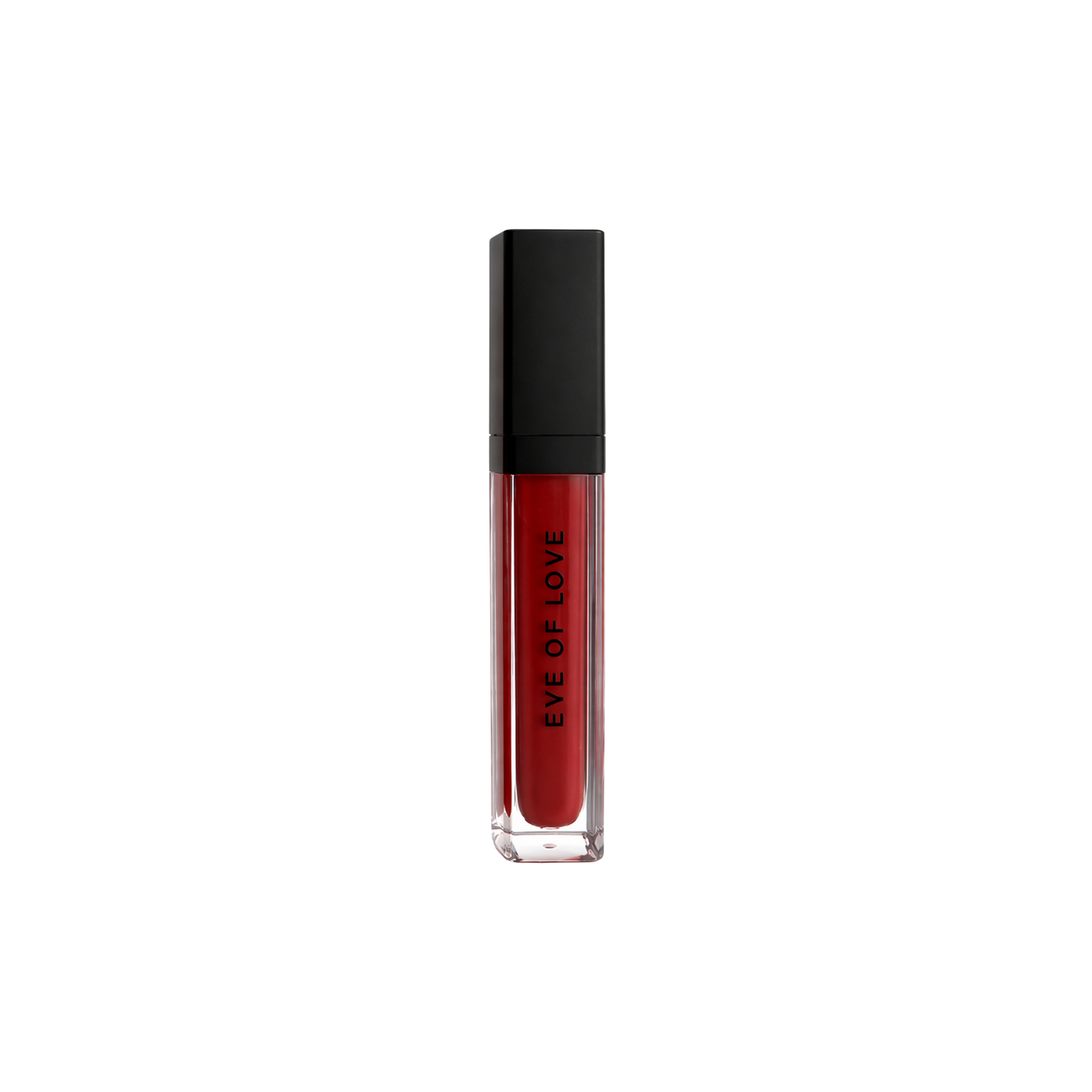 A black and red tube of pheromone plumping Crimson Kiss lip gloss by Eye of Love.