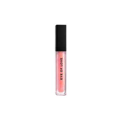 A pink tube of pheromone pH balanced Pink Pulse lip gloss by Eye of Love.