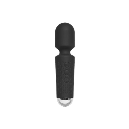A black Petite Powerhouse Wand Vibrator Massager by Euforia.