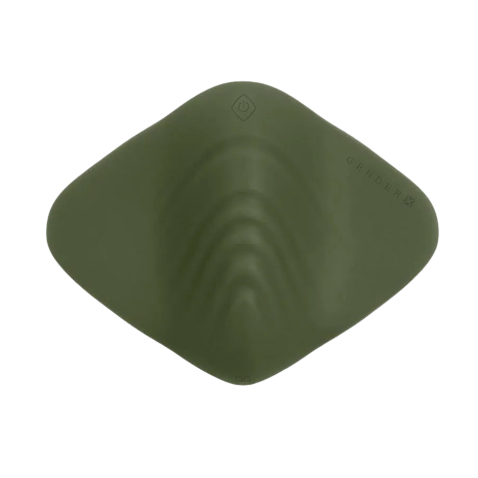 Green grinder pad on a white background