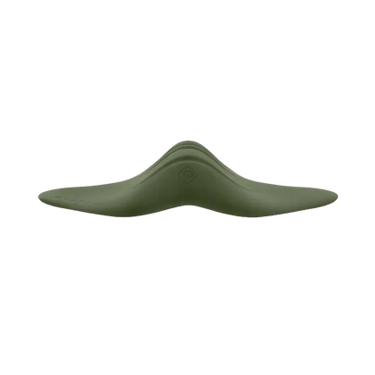 Side view of green grinder pad 