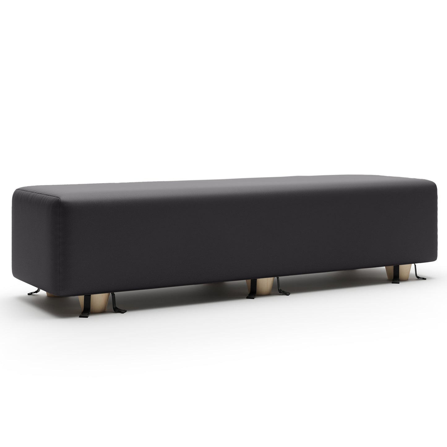 A black Prelude Bench, Bedroom Furniture by Liberator against a white background.