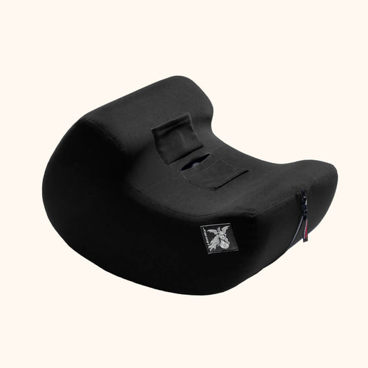 A black Pulse Toy Mount, Bedroom Furniture by Liberator against a white background.