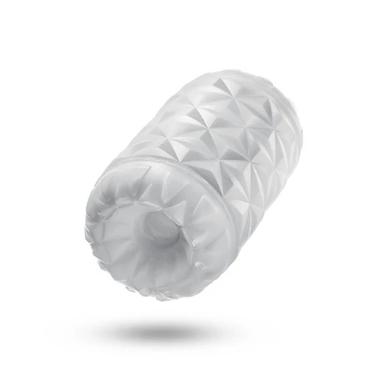 Reakt white textured male sleeve on a white background.