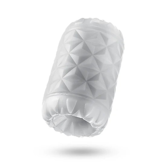 Reakt white textured male sleeve on a white background.