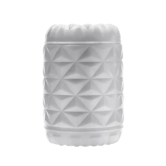Reakt white textured male sleeve on a white background.