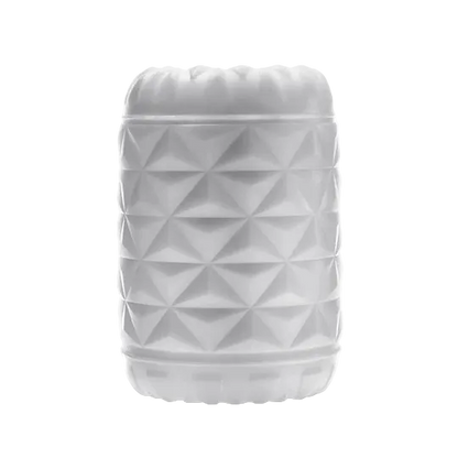 Reakt white textured male sleeve on a white background.