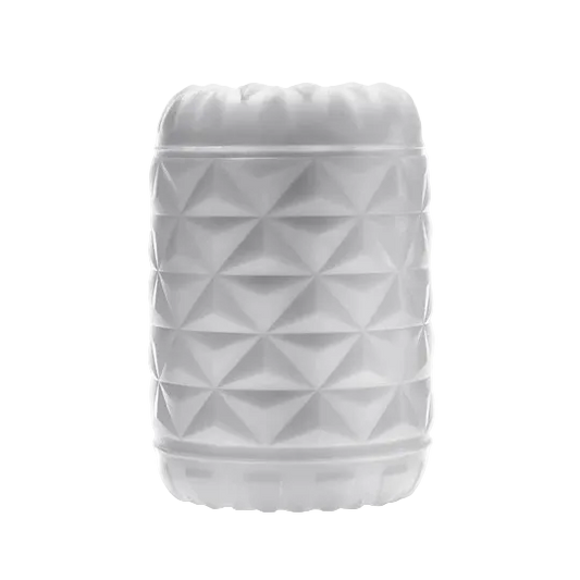 Reakt white textured male sleeve on a white background.