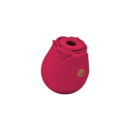 A red Rosegasm Air Rose Clitoral Toy.