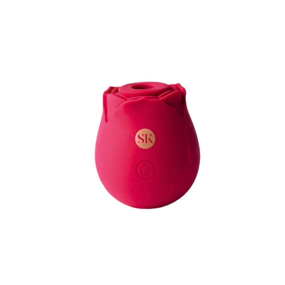 A red Rosegasm Air Rose Clitoral Toy.