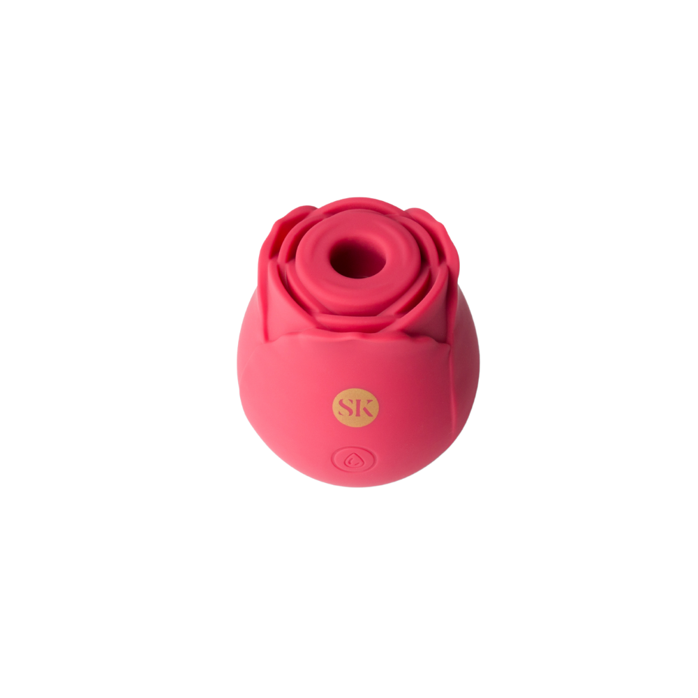 A red Rosegasm Air Rose Clitoral Toy.