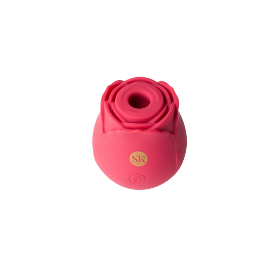 A red Rosegasm Air Rose Clitoral Toy.