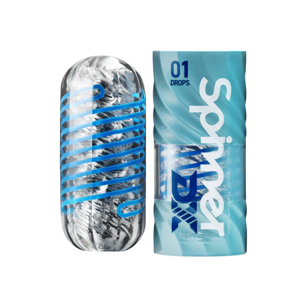 Spinnder DX packaging with blue and silver design on a white background