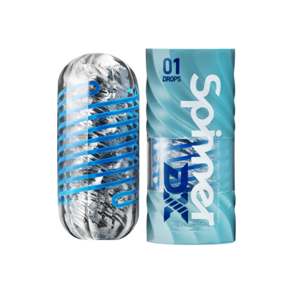 Spinnder DX packaging with blue and silver design on a white background