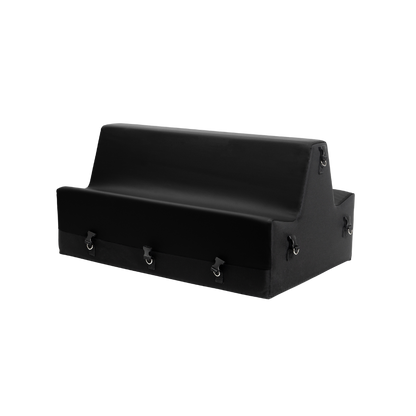 Black spanking bench on a white background