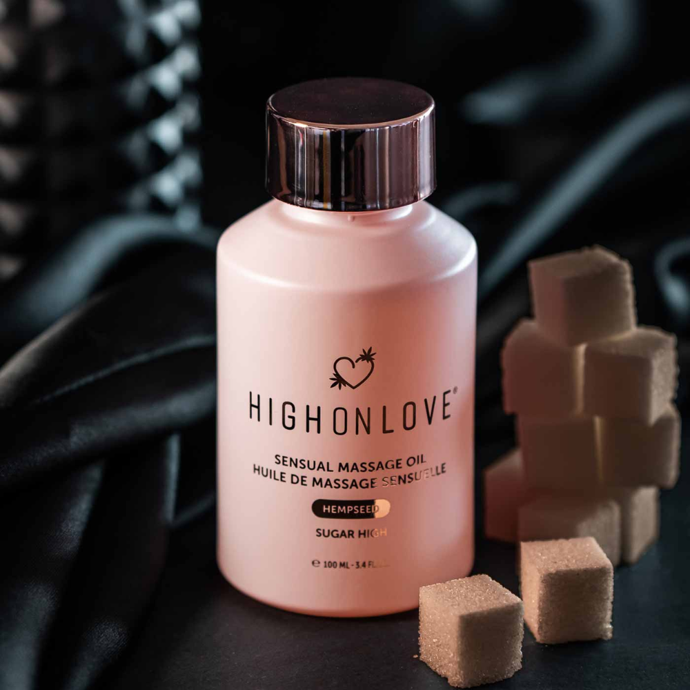 Sugar High Massage Oil (Elevated), Massage & Foreplay Accessories by High On Love - shown in product photo, available at Just The Tips with Nicole